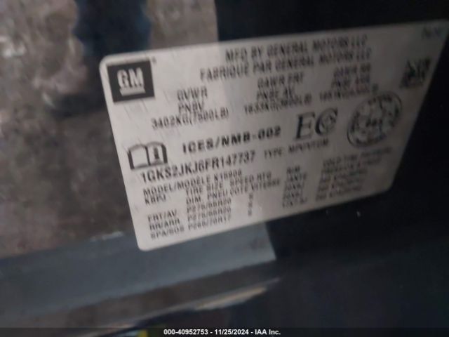 1GKS2JKJ6FR147737 GMC Yukon Xl 1500 Denali