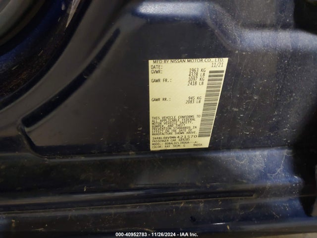 1N4BL4BV9MN421570 Nissan Altima S Fwd