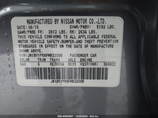 JN1BY1PRXFM832008 Infiniti Q70l 3.7x