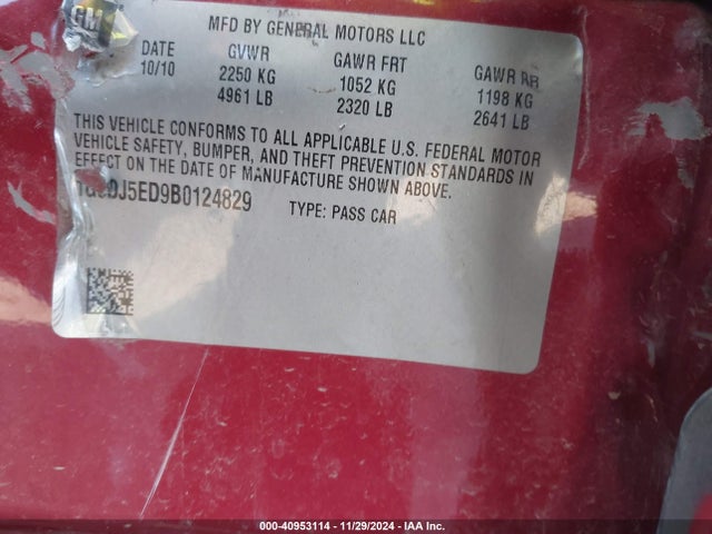 2011 CADILLAC CTS 1G6DJ5ED9B0124829 Photo 8