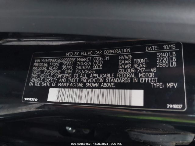 YV440MDK8G2856856 Volvo Xc60 T5 Drive-e Premier