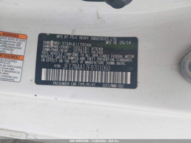 JF1ZNAA17F8701060 Scion FR-S