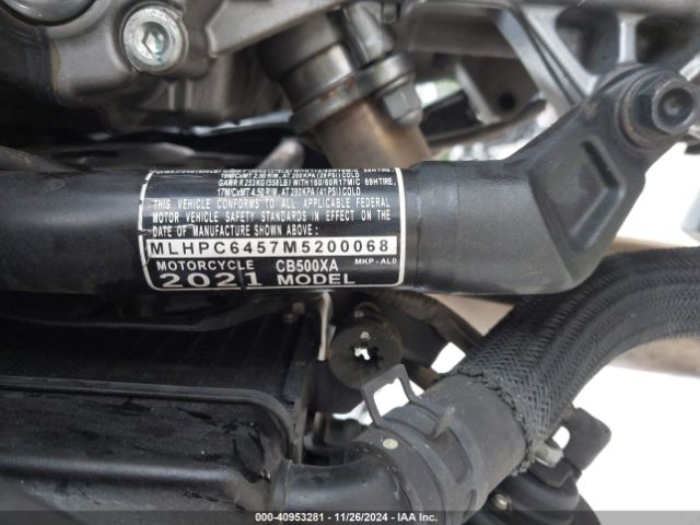 2021 HONDA CB500 MLHPC6457M5200068 Photo 9