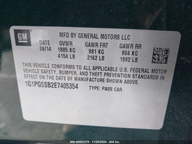 1G1PG5SB2E7405354 Chevrolet CRUZE LTZ
