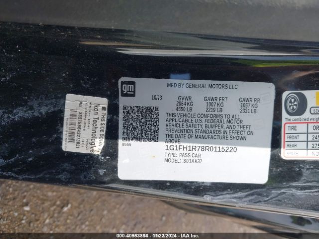 1G1FH1R78R0115220 Chevrolet Camaro Rwd  2ss