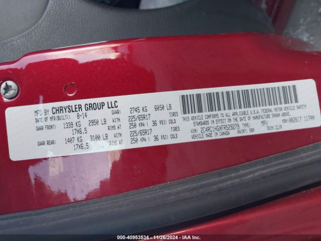 2C4RC1HGXFR529279 Chrysler Town & Country S