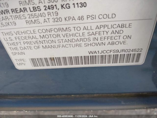 2018 AUDI Q3 WA1JCCFS9JR024522 Photo 8