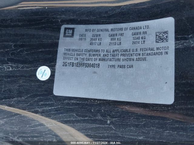 2G1FB1E38F9304018 Chevrolet Camaro 2ls