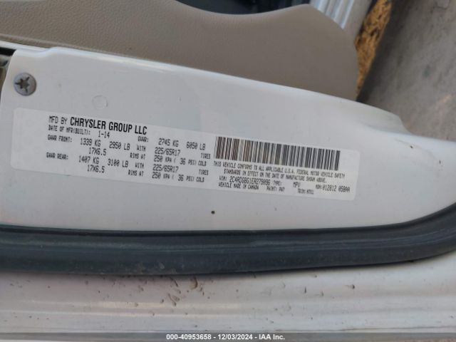 2C4RDGBG1ER279096 Dodge Grand Caravan Se 30th Anniversary