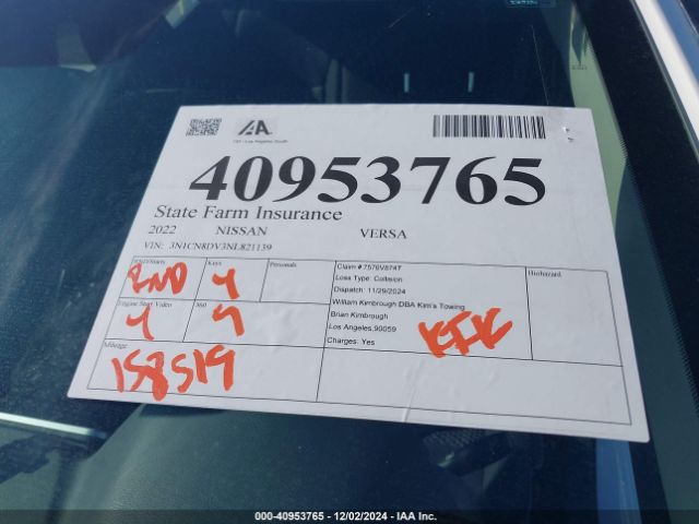 3N1CN8DV3NL821139 Nissan Versa 1.6 S Xtronic Cvt