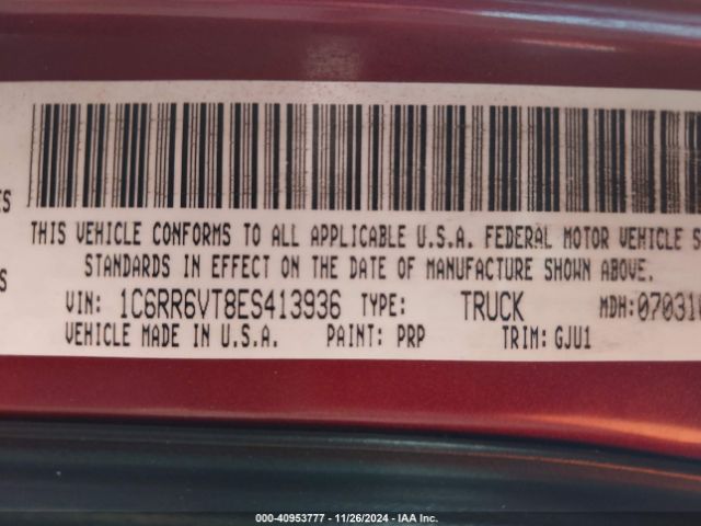 1C6RR6VT8ES413936 RAM 1500 Laramie