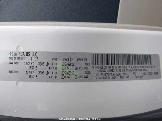 2C4RC1N74JR125245 Chrysler Pacifica Hybrid Limited