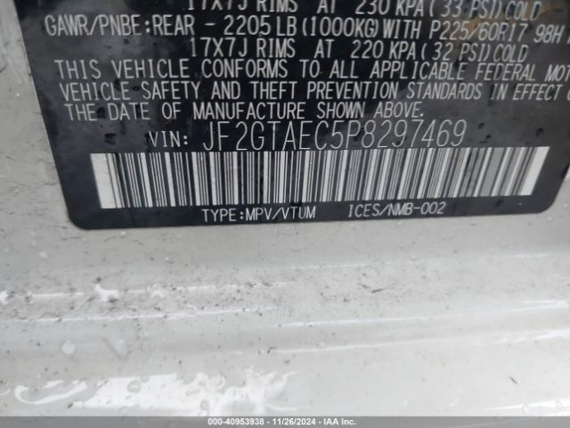 JF2GTAEC5P8297469 Subaru Crosstrek Premium