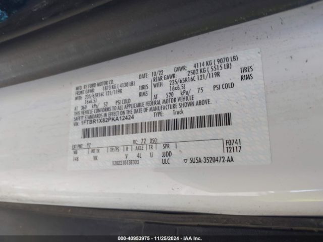 1FTBR1X82PKA12424 Ford Transit-250 Cargo Van