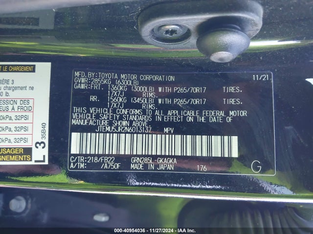 JTEMU5JR2N6013137 Toyota 4RUNNER SR5