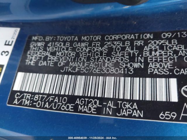 JTKJF5C76E3080413 Scion TC