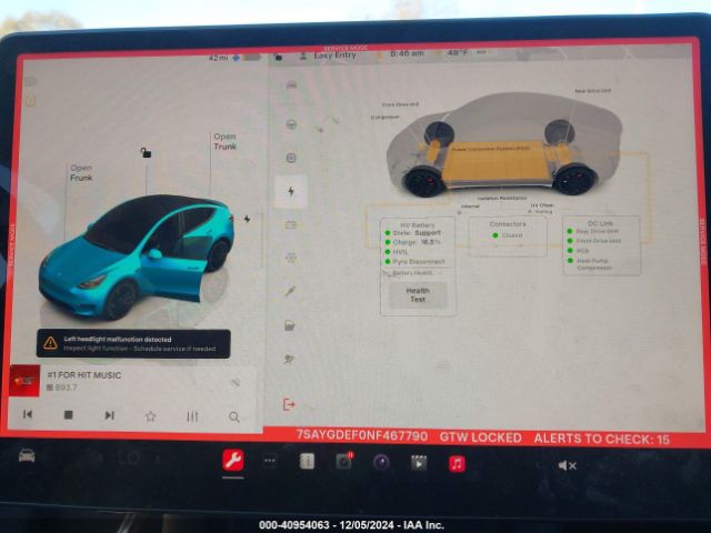 7SAYGDEF0NF467790 Tesla Model Y Performance Dual Motor All-wheel Drive