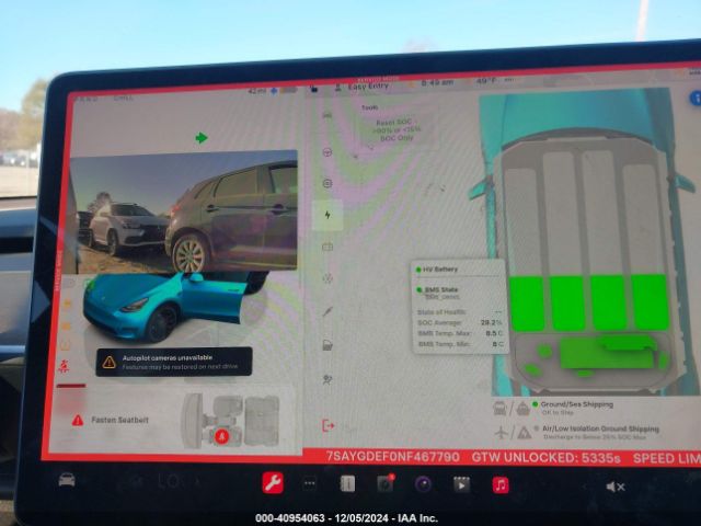 7SAYGDEF0NF467790 Tesla Model Y Performance Dual Motor All-wheel Drive