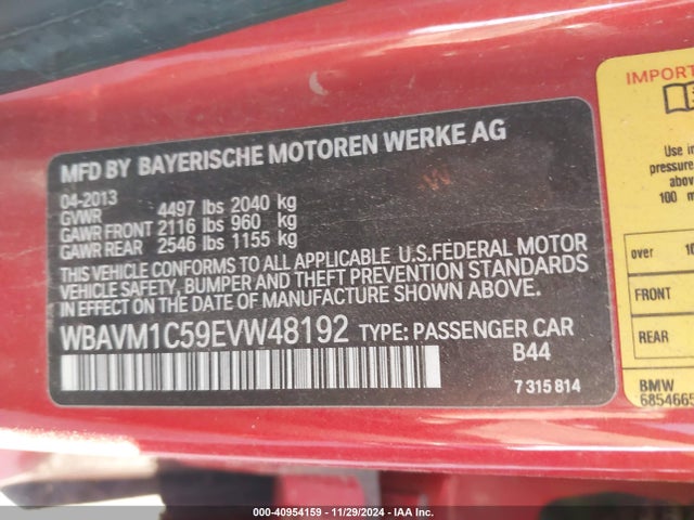 WBAVM1C59EVW48192 BMW X1 Sdrive28i