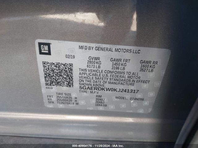 5GAERDKW0KJ241317 Buick Enclave Fwd Avenir