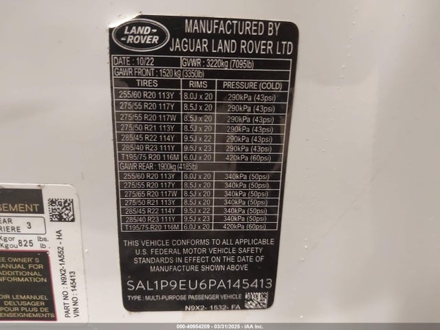 2023 LAND ROVER RANGE ROVER SPORT SAL1P9EU6PA108829 Photo 8