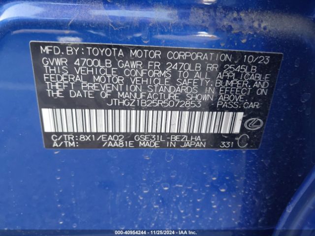 JTHGZ1B25R5072853 Lexus Is 350 F Sport