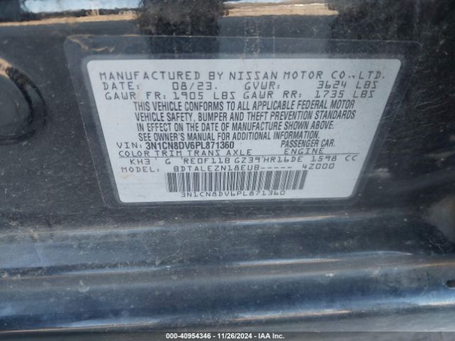 3N1CN8DV6PL871360 Nissan Versa 1.6 S Xtronic Cvt