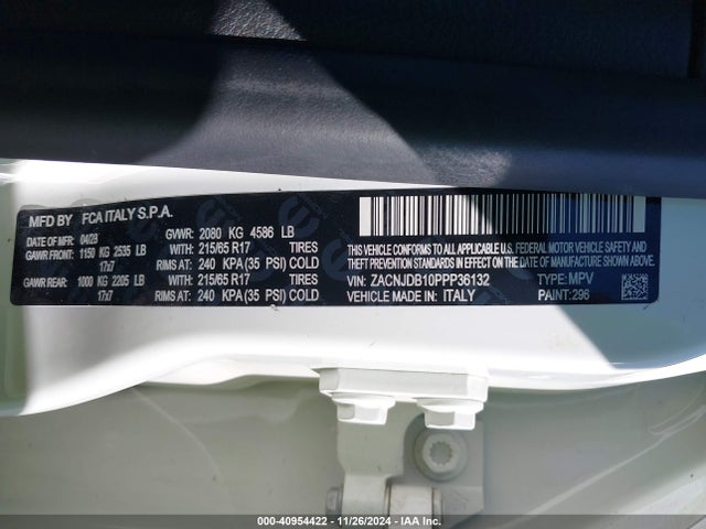 ZACNJDB10PPP36132 Jeep Renegade Upland 4x4