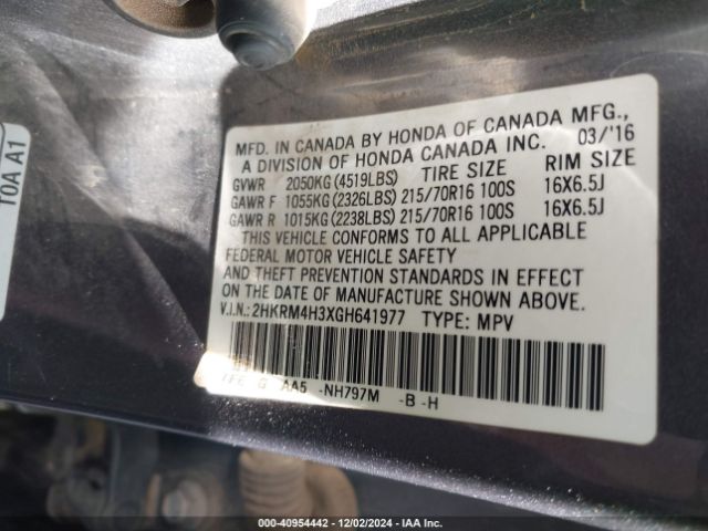 2HKRM4H3XGH641977 Honda CR-V LX