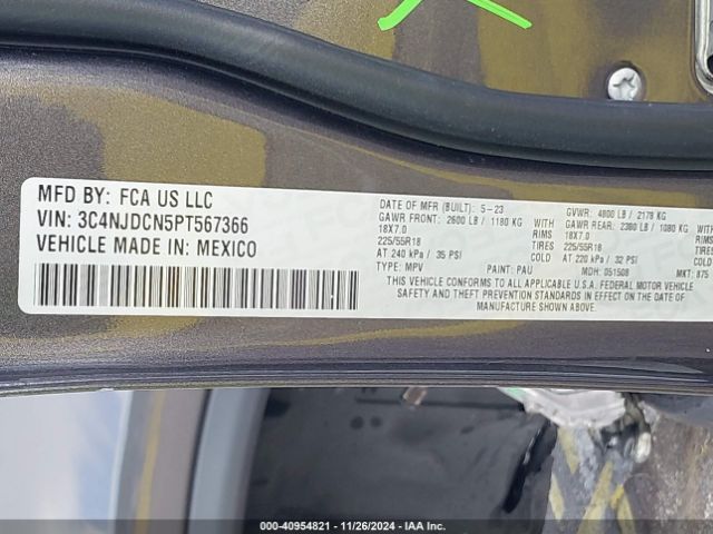 3C4NJDCN5PT567366 Jeep Compass Limited 4x4