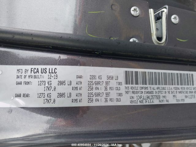 1C4PJLLB4LD577928 Jeep Cherokee Latitude Plus Fwd