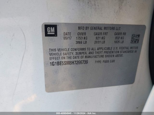 1G1BE5SM8H7266739 Chevrolet Cruze Lt Auto