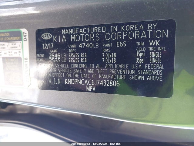 KIA Sportage Ex 2018 KNDPNCAC6J7432806 Image 9