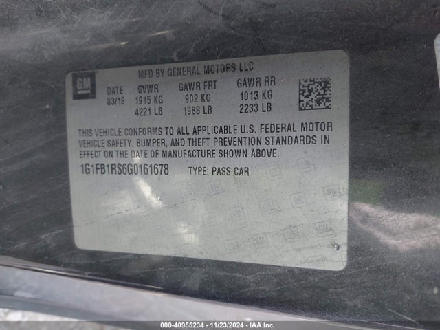 Chevrolet Camaro 1lt 2016 1G1FB1RS6G0161678 Image 9