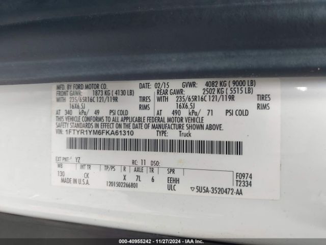 1FTYR1YM6FKA61310 Ford Transit-250