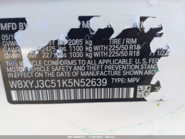 WBXYJ3C51K5N52639 BMW X2 Sdrive28i