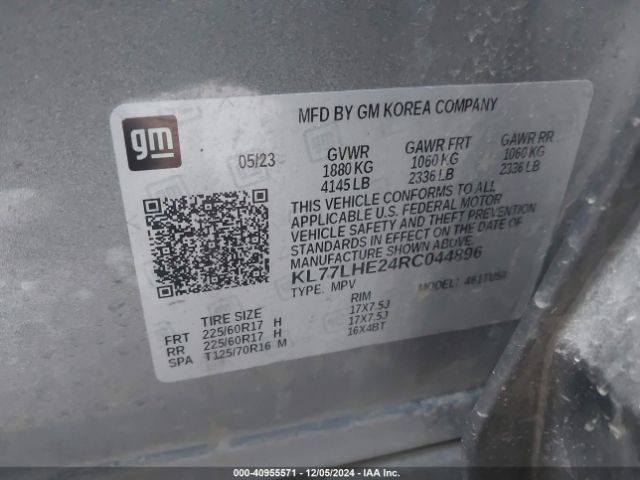 KL77LHE24RC044896 Chevrolet Trax Fwd Lt