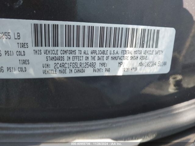 2C4RC1FG5LR125482 Chrysler Pacifica Touring