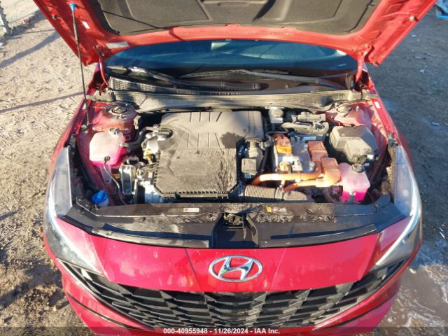 KMHLM4AJ1PU081847 Hyundai Elantra Hybrid Blue
