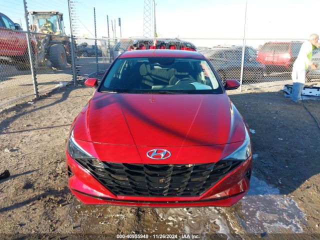 KMHLM4AJ1PU081847 Hyundai Elantra Hybrid Blue