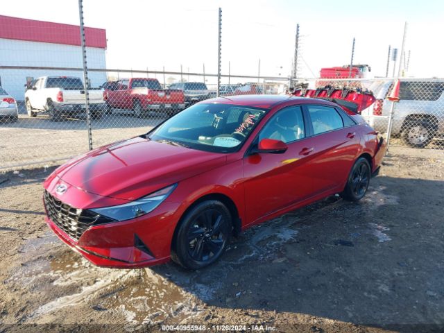 KMHLM4AJ1PU081847 Hyundai Elantra Hybrid Blue