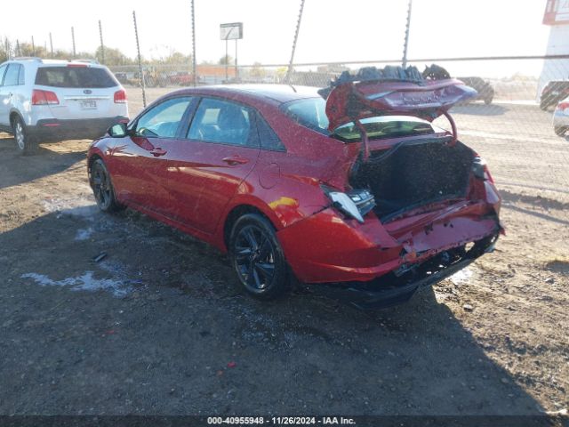 KMHLM4AJ1PU081847 Hyundai Elantra Hybrid Blue