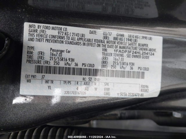 Ford FOCUS SE 2017 1FADP3F24HL254124 Image 9