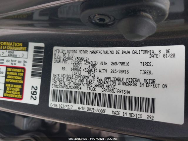 3TMCZ5AN3LM328864 Toyota Tacoma Trd Off-road