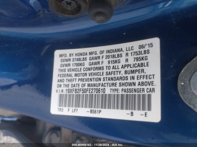 19XFB2F50FE270610 Honda Civic Lx