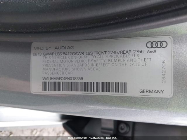 WAUHMAFC4EN018359 Audi A6 3.0 Tdi Premium Plus
