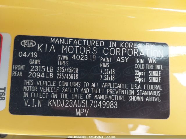 KNDJ23AU5L7049983 KIA Soul X-line
