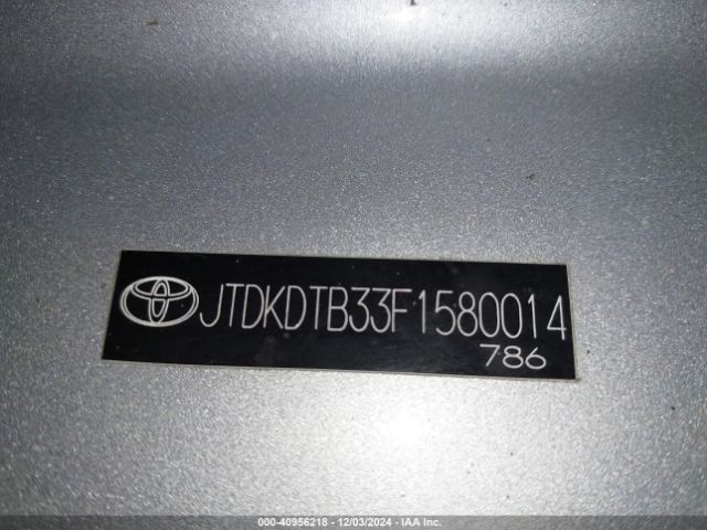 JTDKDTB33F1580014 Toyota Prius C One