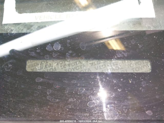 JTDKDTB33F1580014 Toyota Prius C One
