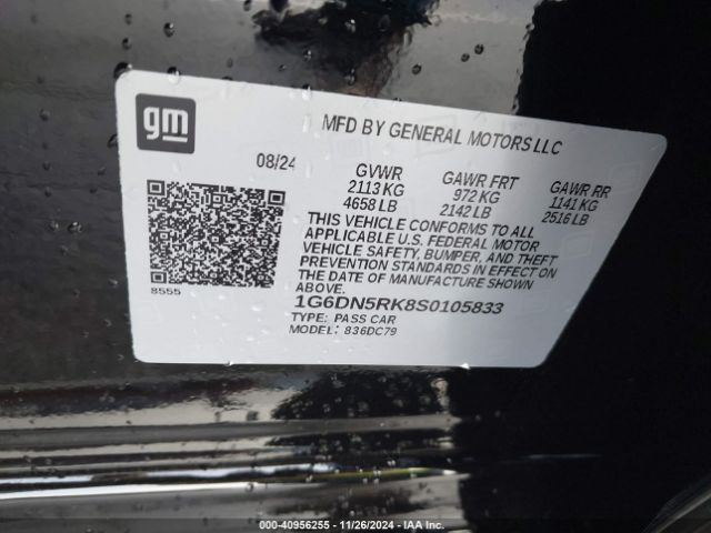 1G6DN5RK8S0105833 Cadillac Ct5 Premium Luxury